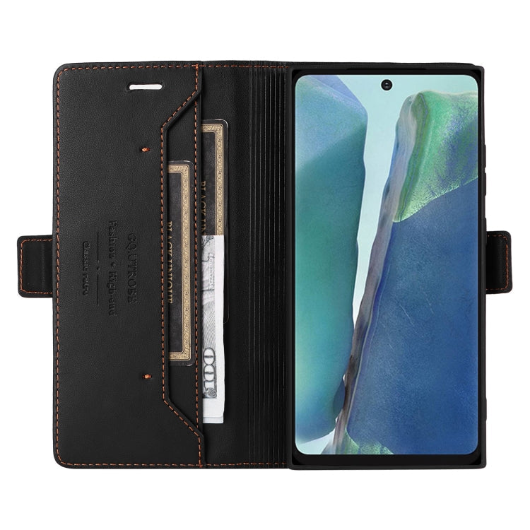 For Samsung Galaxy Note20 GQUTROBE G01 RFID Anti-theft Leather Phone Case(Black)