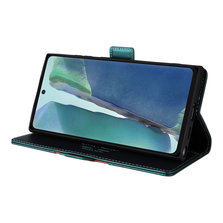 For Samsung Galaxy Note20 GQUTROBE G01 RFID Anti-theft Leather Phone Case(Green)