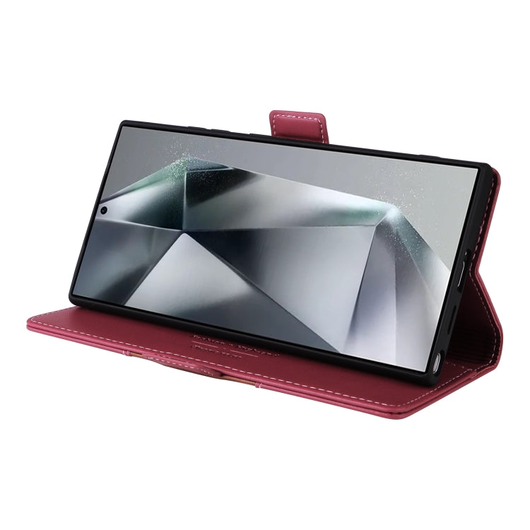 For Samsung Galaxy S22 Ultra 5G GQUTROBE G01 RFID Anti-theft Leather Phone Case(Red)