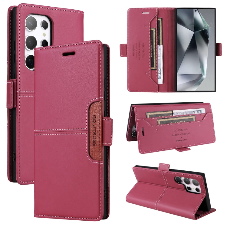 For Samsung Galaxy S23 Ultra 5G GQUTROBE G01 RFID Anti-theft Leather Phone Case(Red)