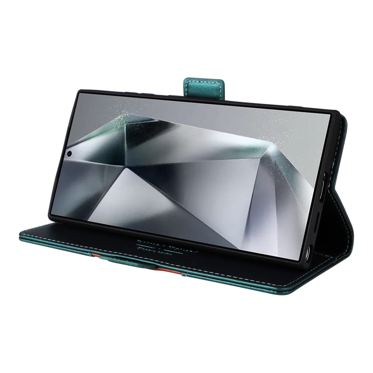 For Samsung Galaxy S23 Ultra 5G GQUTROBE G01 RFID Anti-theft Leather Phone Case(Green)