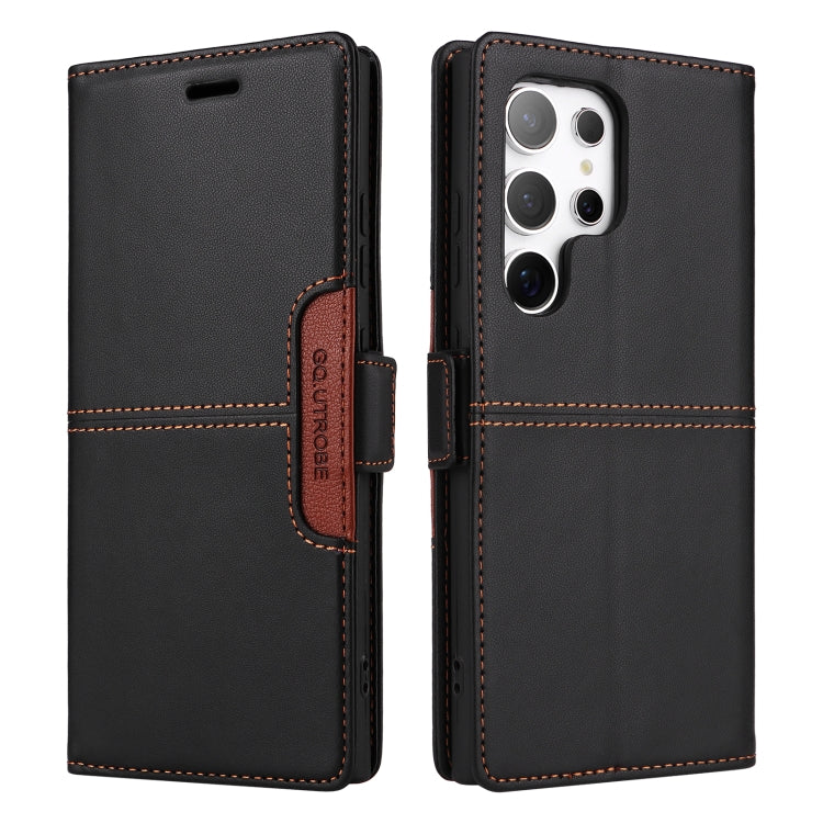 For Samsung Galaxy S24 Ultra 5G GQUTROBE G01 RFID Anti-theft Leather Phone Case(Black)