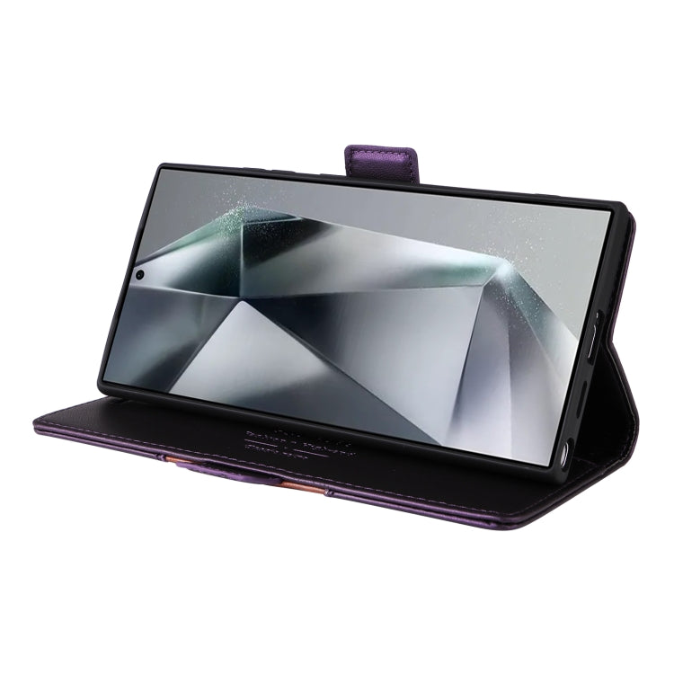 For Samsung Galaxy S24 Ultra 5G GQUTROBE G01 RFID Anti-theft Leather Phone Case(Purple)