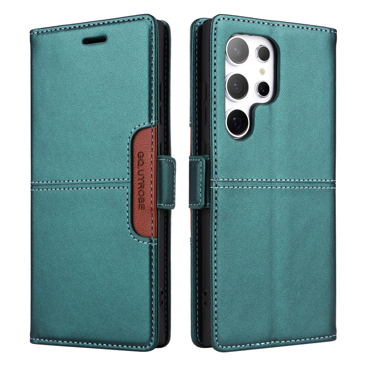 For Samsung Galaxy S24 Ultra 5G GQUTROBE G01 RFID Anti-theft Leather Phone Case(Green)