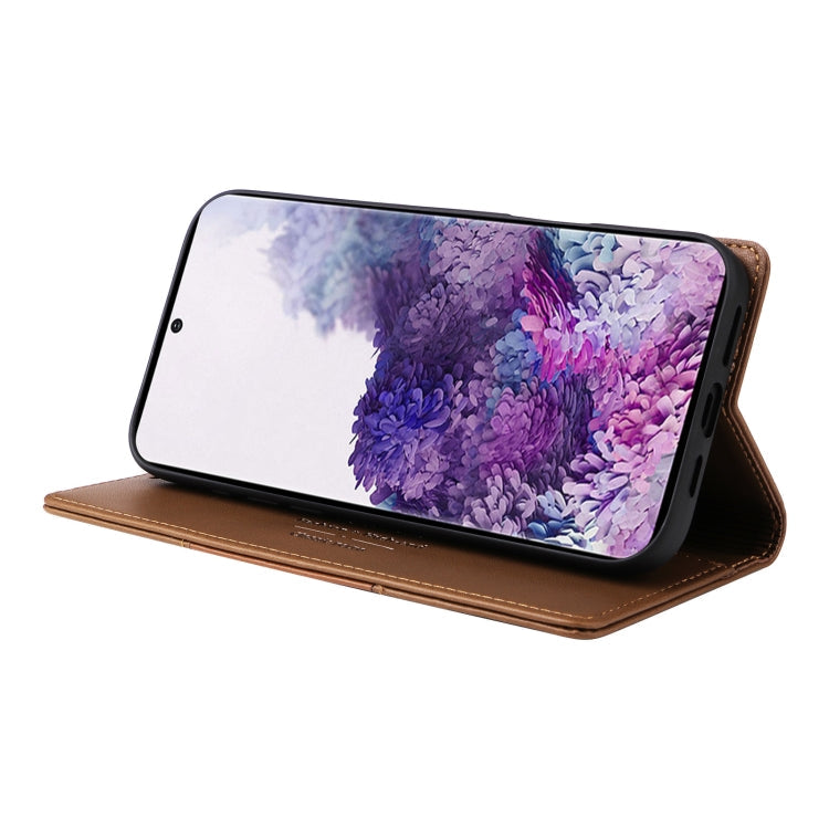 For Samsung Galaxy S20 GQUTROBE G01 RFID Anti-theft Leather Phone Case(Brown)