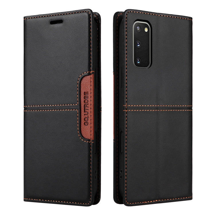 For Samsung Galaxy S20 GQUTROBE G01 RFID Anti-theft Leather Phone Case(Black)