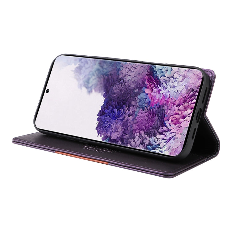 For Samsung Galaxy S20 FE GQUTROBE G01 RFID Anti-theft Leather Phone Case(Purple)