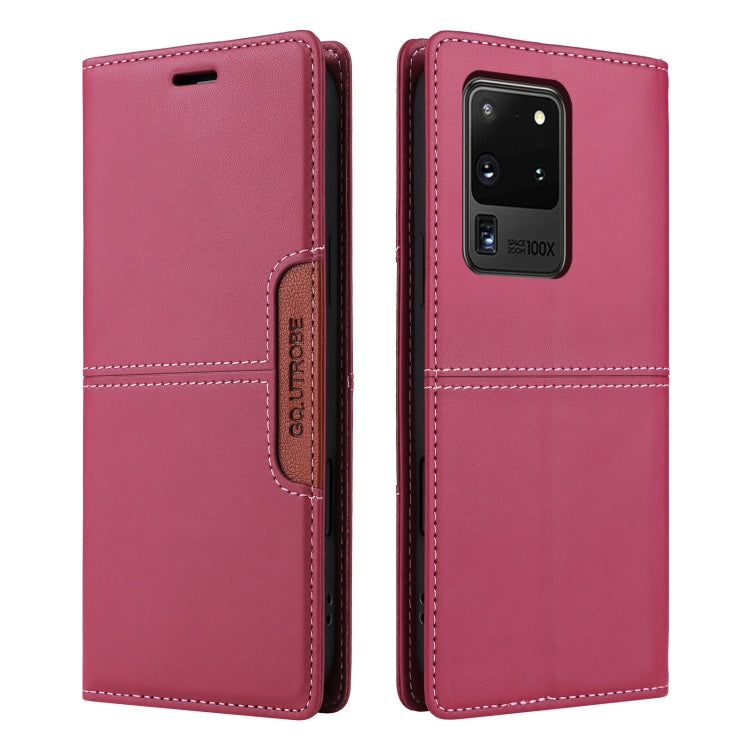 For Samsung Galaxy S20 Ultra GQUTROBE G01 RFID Anti-theft Leather Phone Case(Red)
