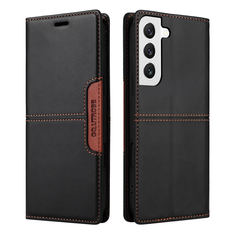 For Samsung Galaxy S21+ 5G GQUTROBE G01 RFID Anti-theft Leather Phone Case(Black)