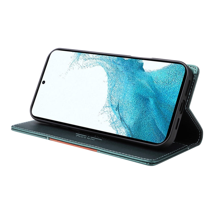For Samsung Galaxy S22 5G GQUTROBE G01 RFID Anti-theft Leather Phone Case(Green)