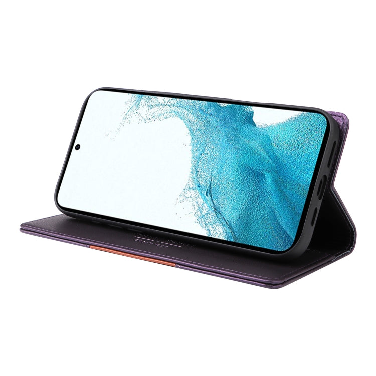 For Samsung Galaxy S22+ 5G GQUTROBE G01 RFID Anti-theft Leather Phone Case(Purple)