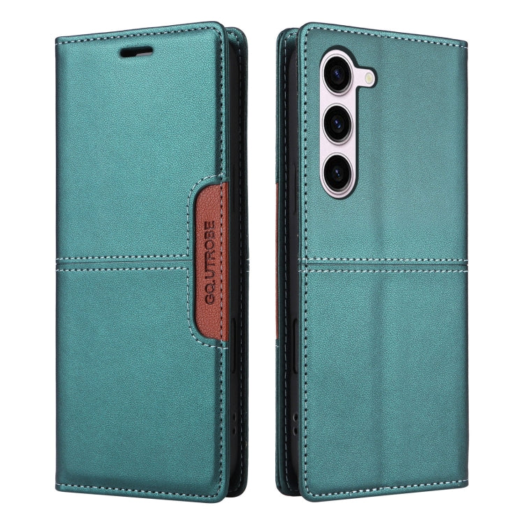 For Samsung Galaxy S23 5G GQUTROBE G01 RFID Anti-theft Leather Phone Case(Green)