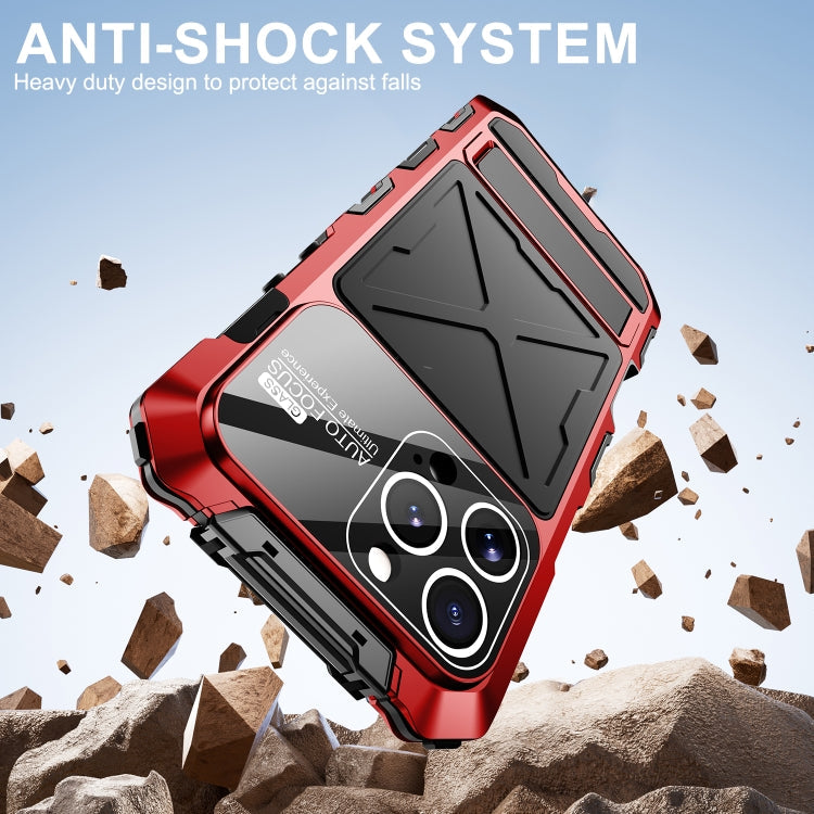 For iPhone 16 Pro Max R-JUST Life Waterproof Dustproof Shockproof Phone Case(Red)