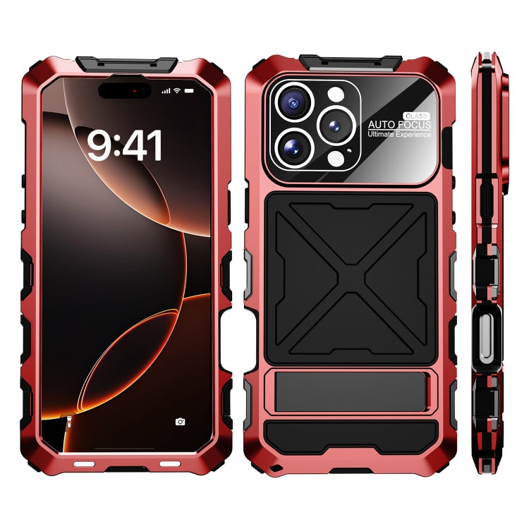 For iPhone 16 Pro R-JUST Life Waterproof Dustproof Shockproof Phone Case(Red)