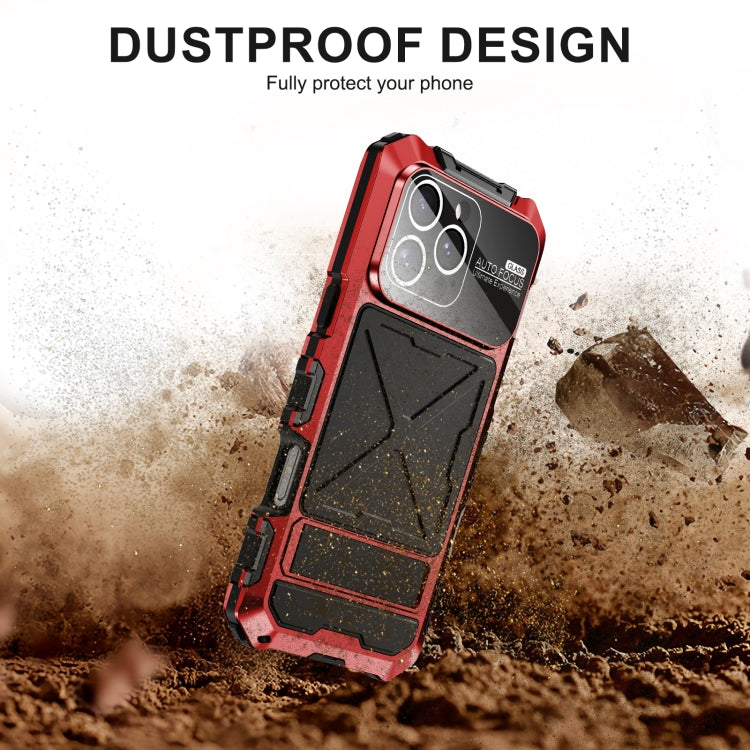 For iPhone 16 Pro R-JUST Life Waterproof Dustproof Shockproof Phone Case(Red)