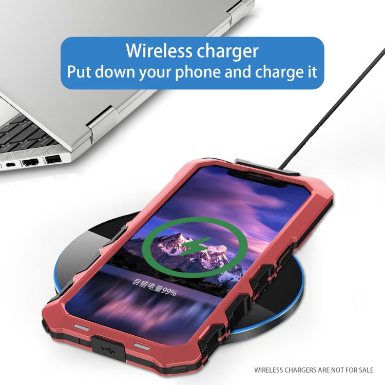 For iPhone 15 Pro Max R-JUST Life Waterproof Dustproof Shockproof Phone Case(Red)
