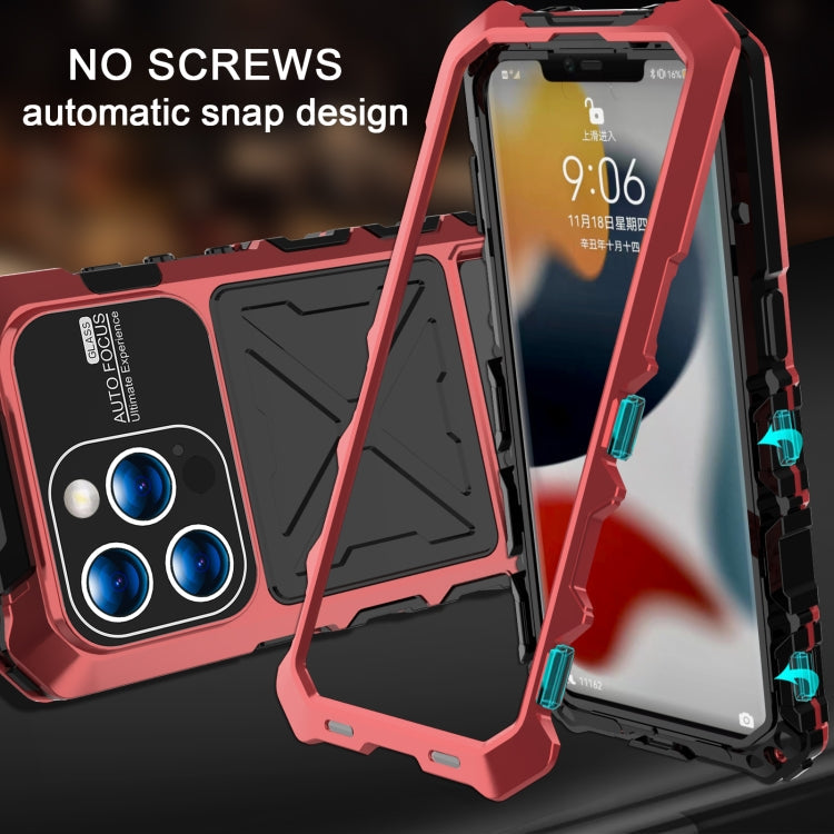 For iPhone 15 Pro Max R-JUST Life Waterproof Dustproof Shockproof Phone Case(Red)