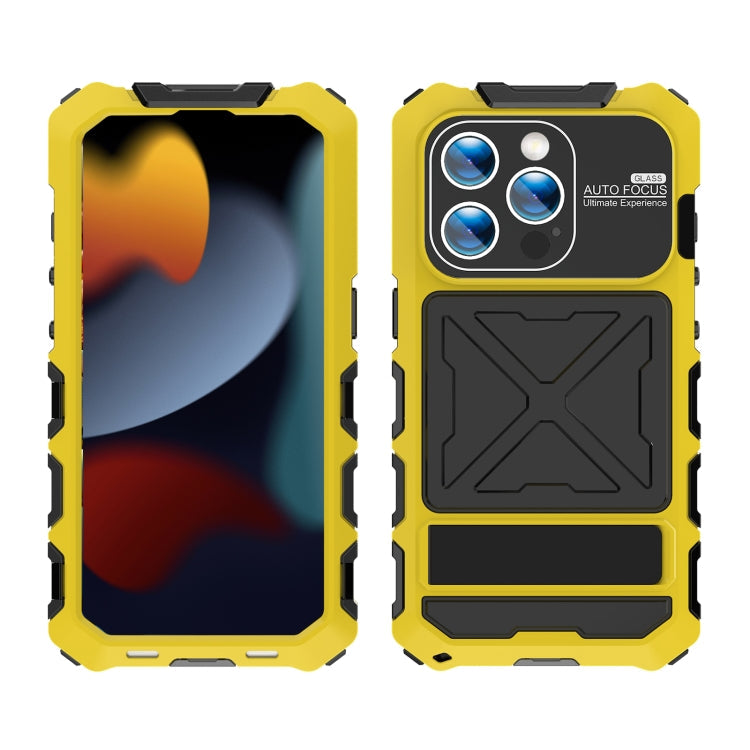 For iPhone 15 Pro Max R-JUST Life Waterproof Dustproof Shockproof Phone Case(Yellow)