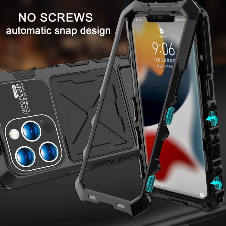 For iPhone 15 Pro R-JUST Life Waterproof Dustproof Shockproof Phone Case(Black)