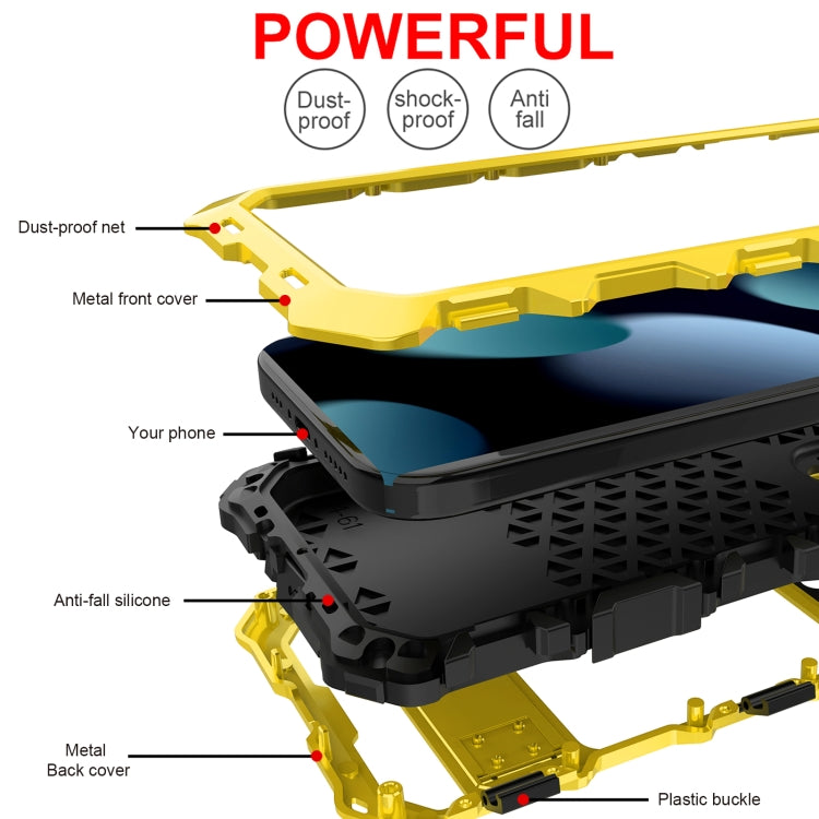 For iPhone 15 Plus R-JUST Life Waterproof Dustproof Shockproof Phone Case(Yellow)