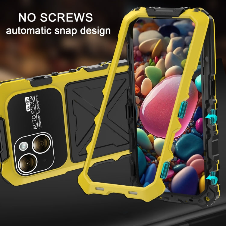 For iPhone 15 Plus R-JUST Life Waterproof Dustproof Shockproof Phone Case(Yellow)