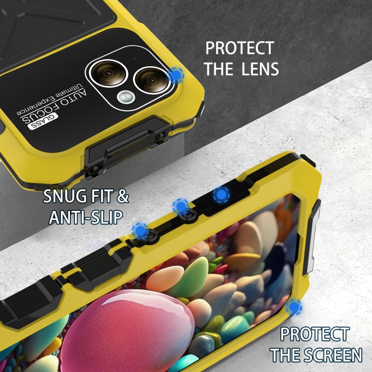 For iPhone 15 R-JUST Life Waterproof Dustproof Shockproof Phone Case(Yellow)