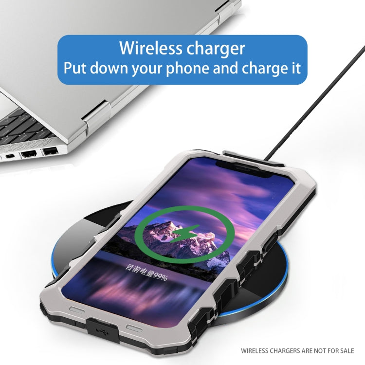 For iPhone 15 R-JUST Life Waterproof Dustproof Shockproof Phone Case(Silver)