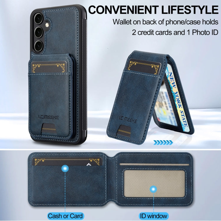 For Samsung Galaxy S24+ 5G LC.IMEEKE L3 Series Detachable RFID Card Bag Magsafe Phone Case(Blue)
