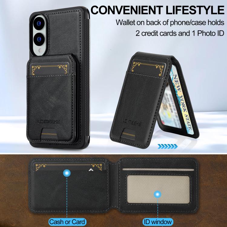 LC.IMEEKE L3 Series Detachable RFID Card Bag Magsafe Phone Case, For Samsung Galaxy S25 Edge 5G, For Samsung Galaxy S25 5G, For Samsung Galaxy S25+ 5G, For Samsung Galaxy S25 Ultra 5G