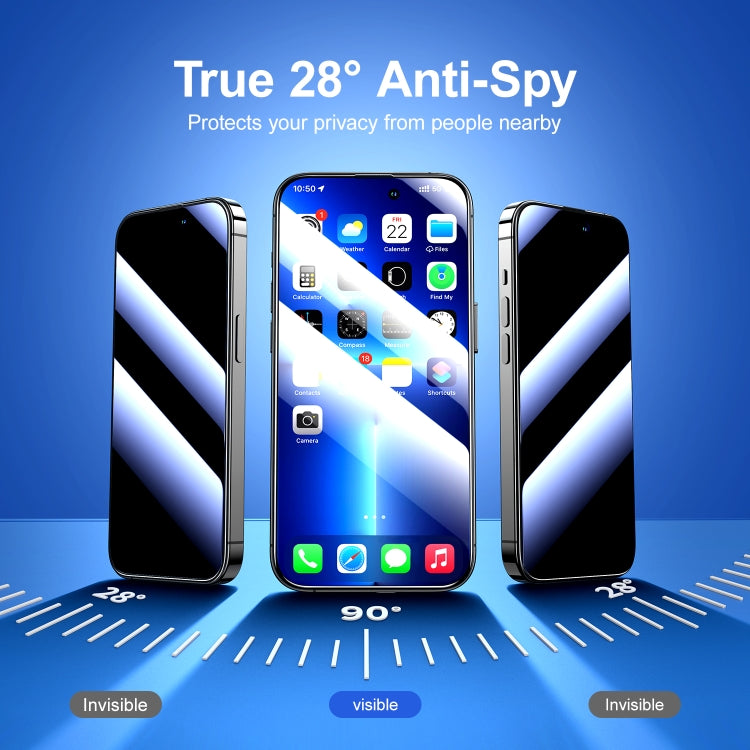 For iPhone 15 Pro Max JOYROOM Knight Series 2.5D Full Screen Privacy Tempered Film