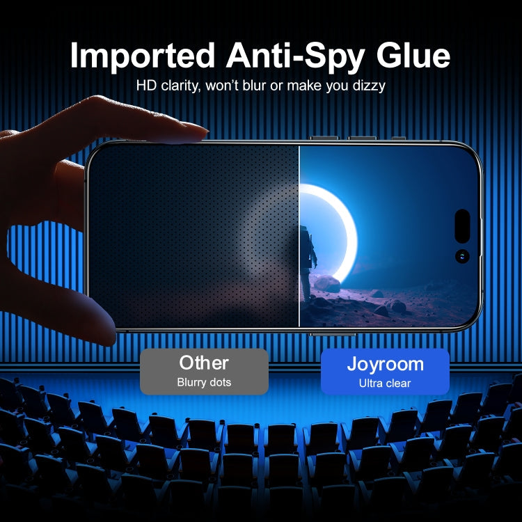 For iPhone 15 JOYROOM Knight Series 2.5D Full Screen Privacy Tempered Film
