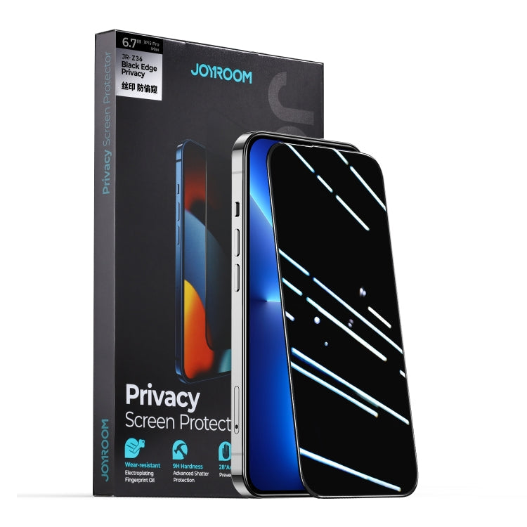 For iPhone 15 JOYROOM Knight Series 2.5D Full Screen Privacy Tempered Film