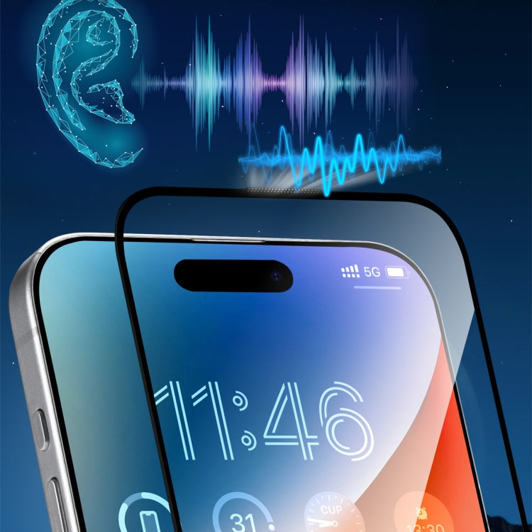 For iPhone 16 / 15 JOYROOM Zero Sense Series 2.5D Full Screen Privacy Tempered Glass Film