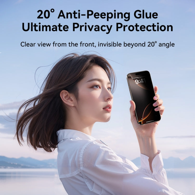 For iPhone 16 / 15 JOYROOM Zero Sense Series 2.5D Full Screen Privacy Tempered Glass Film
