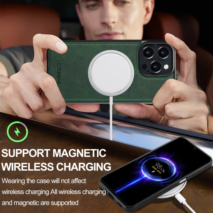 For iPhone 16 Pro Max LC.IMEEKE Magsafe Phone Case(Green)
