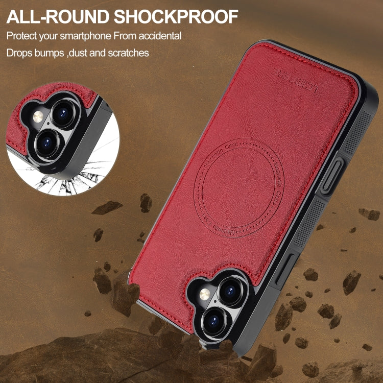 For iPhone 16 Plus LC.IMEEKE Magsafe Phone Case(Red)