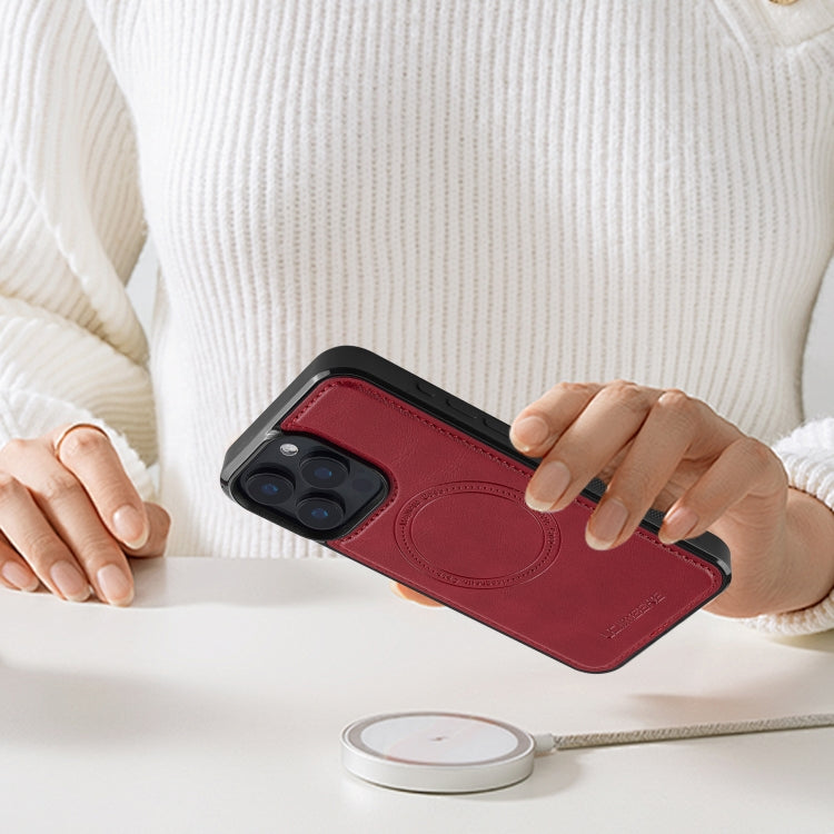 For iPhone 15 Pro Max LC.IMEEKE Magsafe Phone Case(Red)