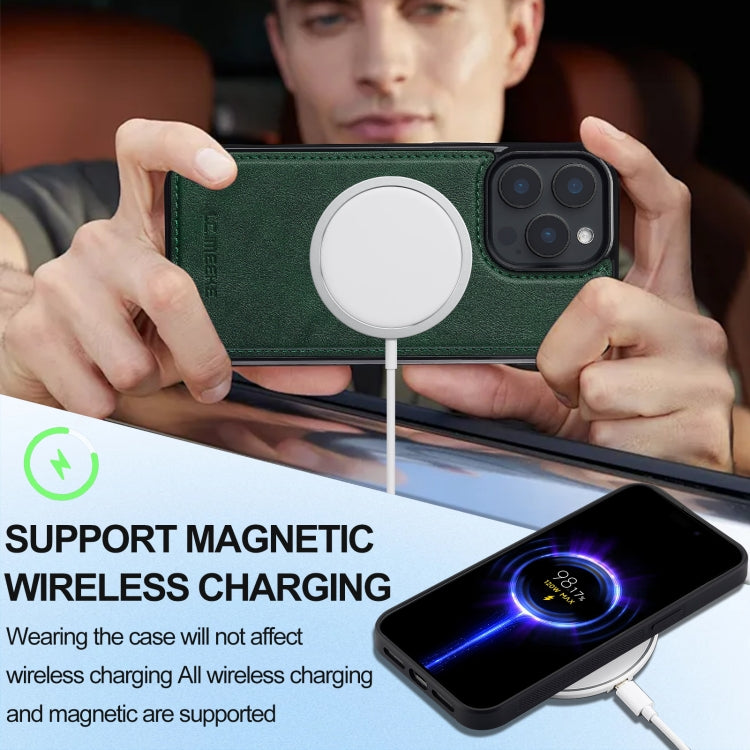 For iPhone 15 Pro Max LC.IMEEKE Magsafe Phone Case(Green)