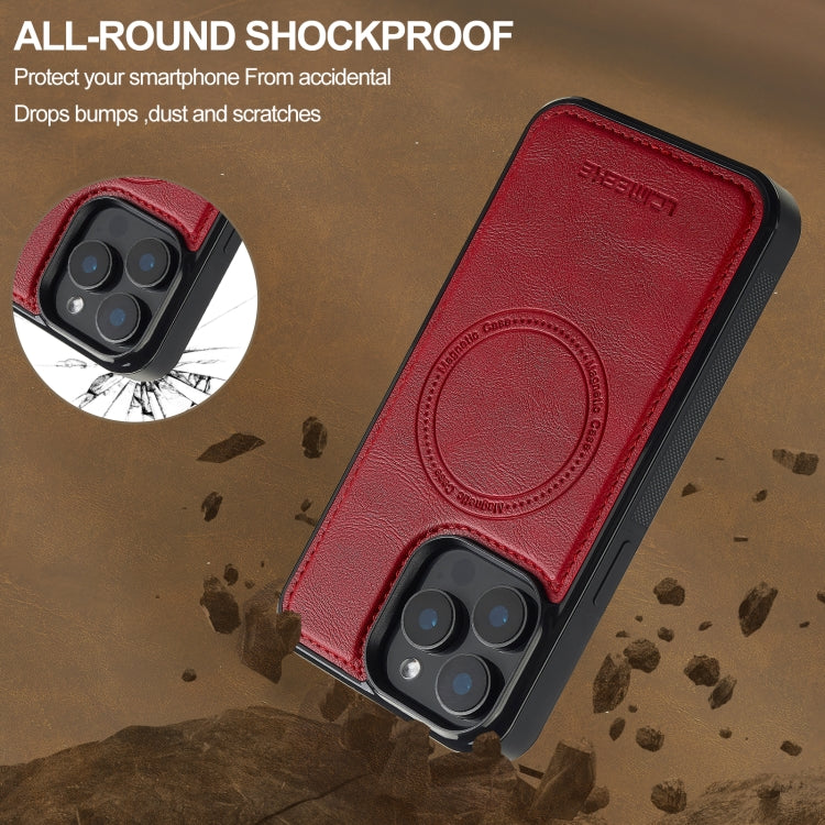 For iPhone 15 Pro LC.IMEEKE Magsafe Phone Case(Red)