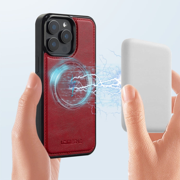 For iPhone 15 Pro LC.IMEEKE Magsafe Phone Case(Red)