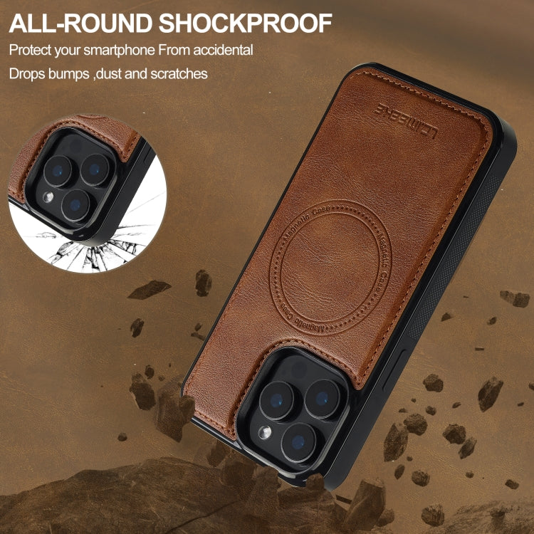 For iPhone 15 Pro LC.IMEEKE Magsafe Phone Case(Brown)