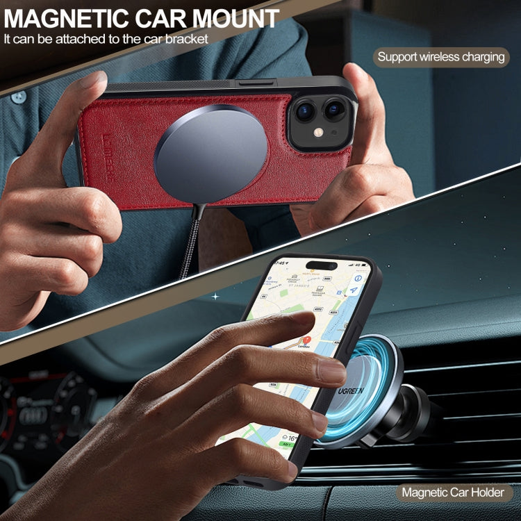 For iPhone 12 / 12 Pro LC.IMEEKE Magsafe Phone Case(Red)