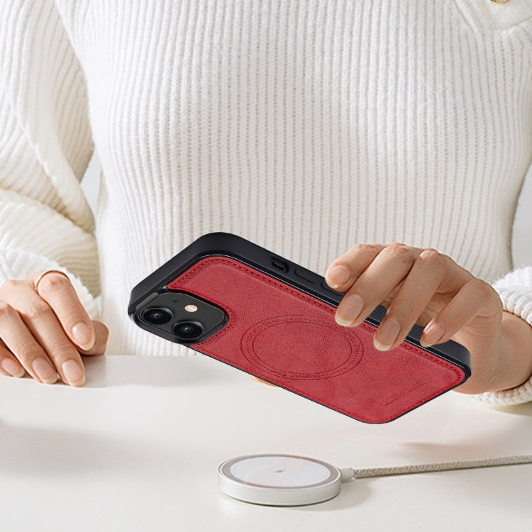 For iPhone 12 / 12 Pro LC.IMEEKE Magsafe Phone Case(Red)