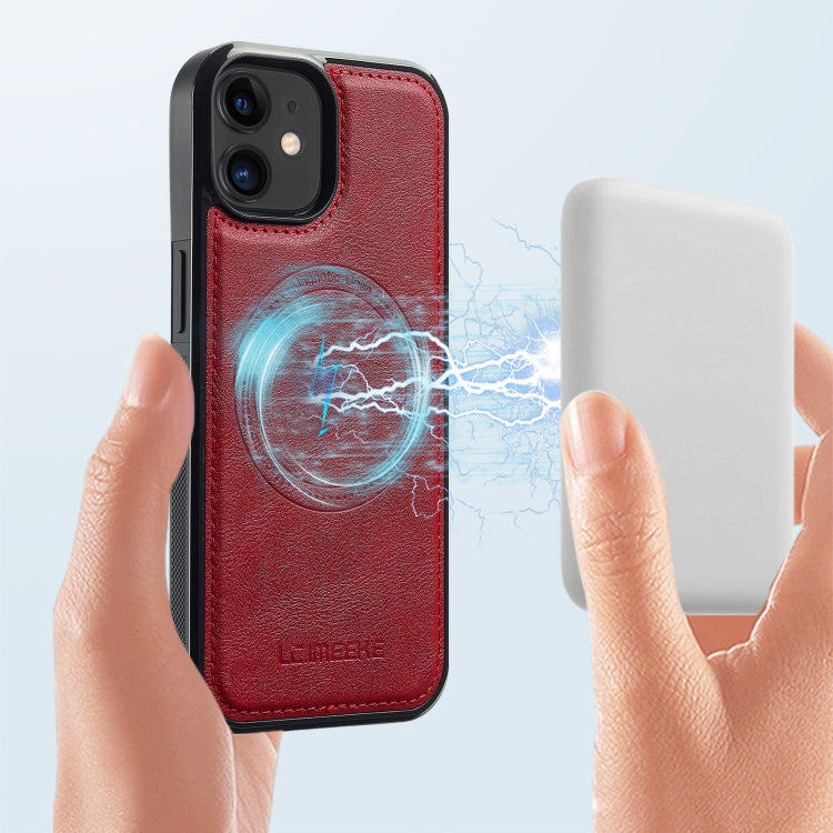 For iPhone 11 LC.IMEEKE Magsafe Phone Case(Red)
