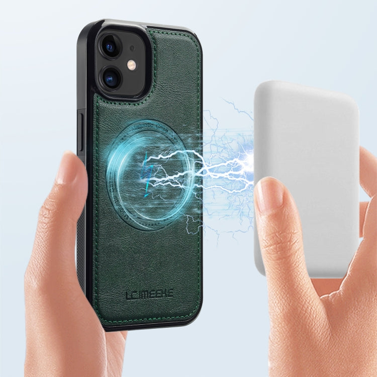 For iPhone 11 LC.IMEEKE Magsafe Phone Case(Green)