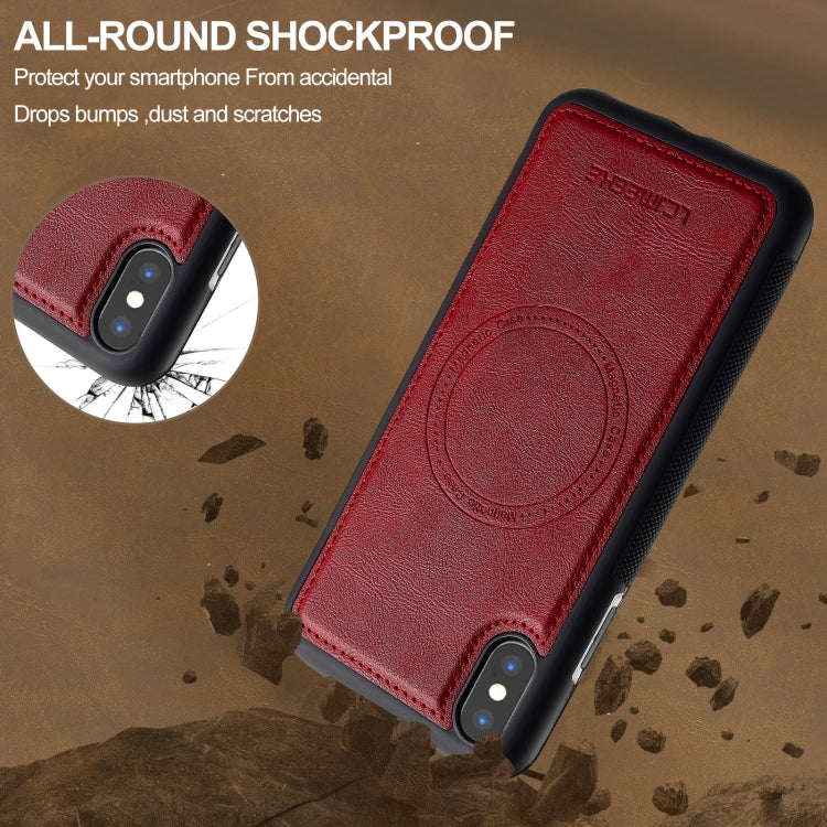 For iPhone XR LC.IMEEKE Magsafe Phone Case(Red)