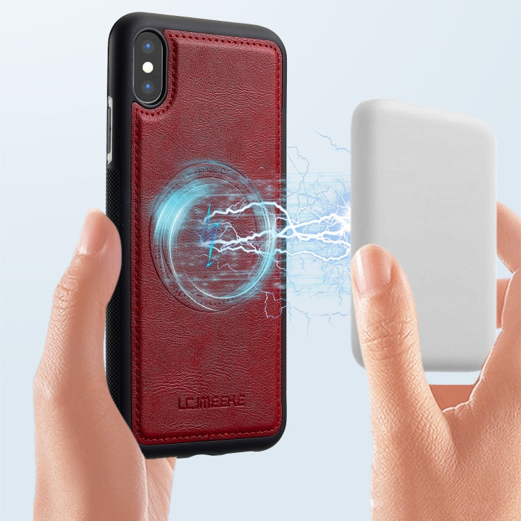For iPhone XR LC.IMEEKE Magsafe Phone Case(Red)