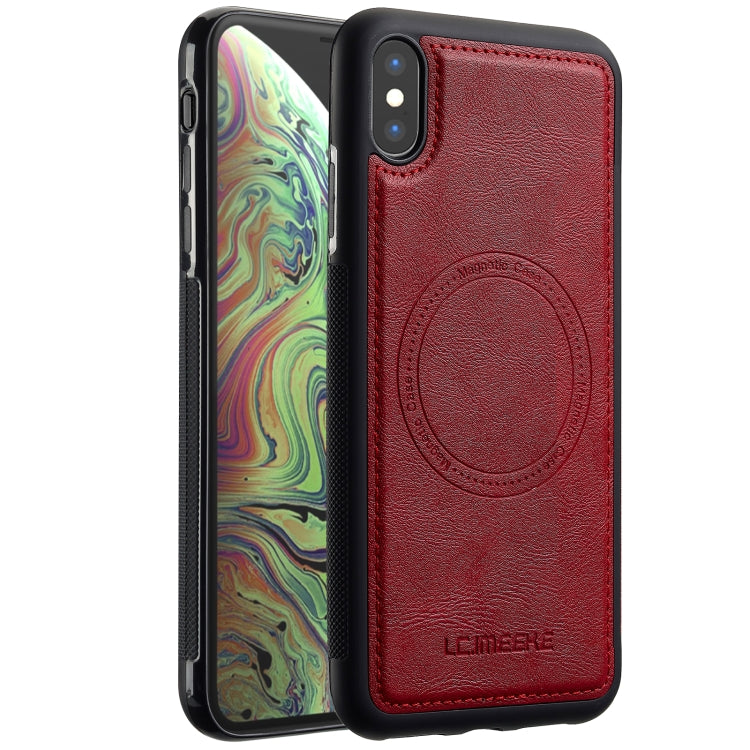 For iPhone XS Max LC.IMEEKE Magsafe Phone Case(Red)