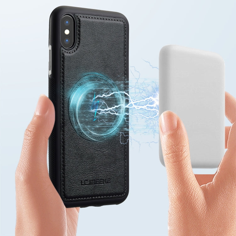 For iPhone XS Max LC.IMEEKE Magsafe Phone Case(Black)