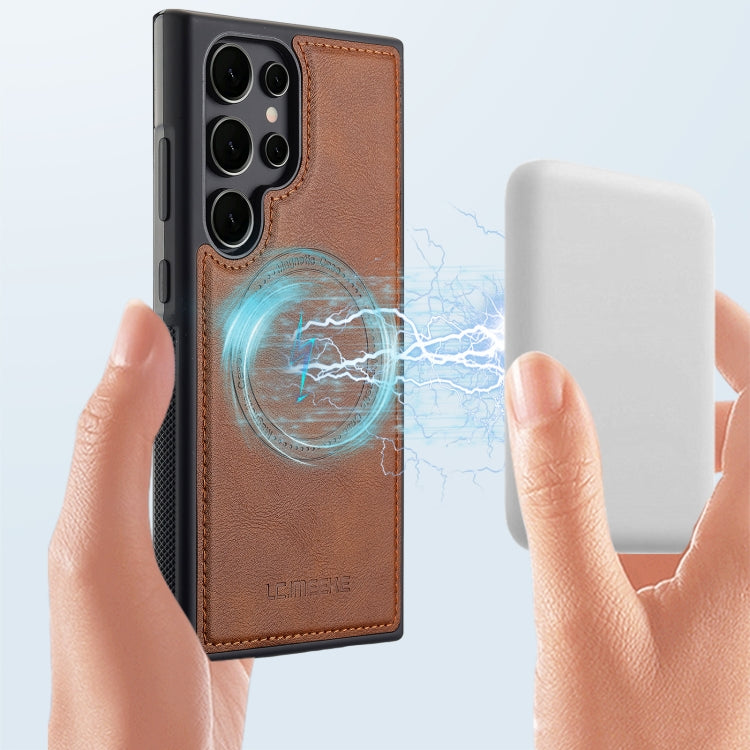 For Samsung Galaxy S24 Ultra 5G LC.IMEEKE Magsafe Phone Case(Brown)